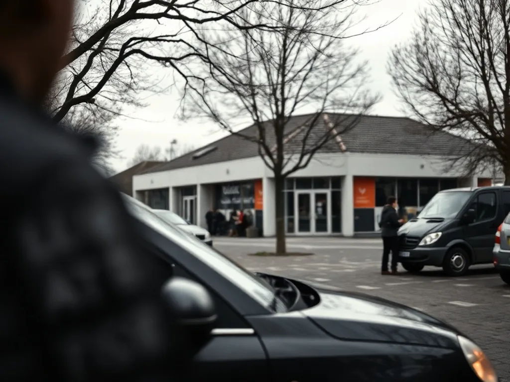Façade d'une auto-école à Nogent-sur-Oise, enseigne visible, voiture d'apprentissage garée devant