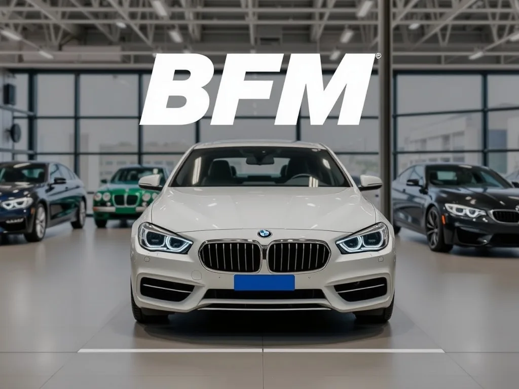 Voiture d'auto-école BFM avec moniteur et élève dans les rues de Nogent-sur-Oise