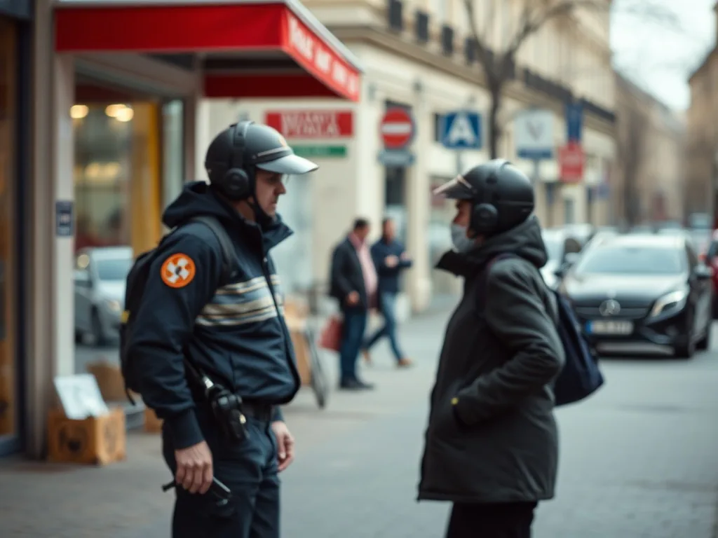 Un instructeur en tenue professionnelle explique un point de conduite à un élève à bord d’un véhicule double commande