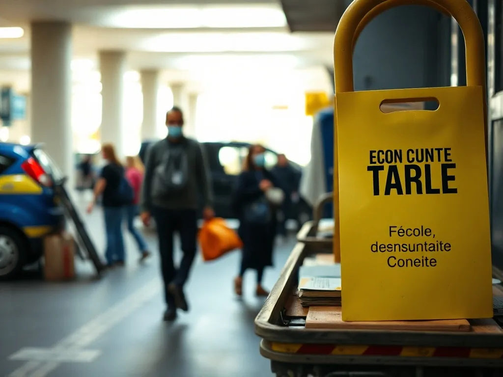 Véhicule d'auto-école avec le logo École de Conduite Européenne, moniteur et élève à bord, en ville