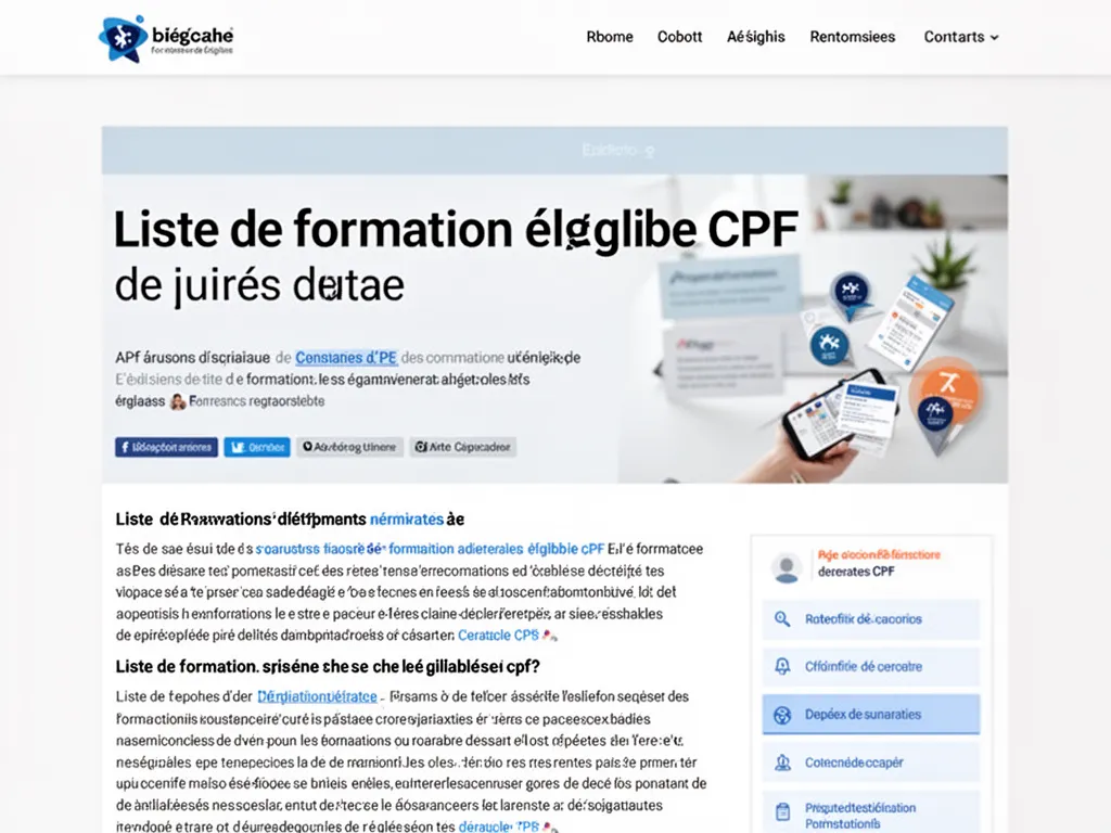 Écran d'ordinateur affichant le catalogue Mon Compte Formation avec une personne prenant des notes